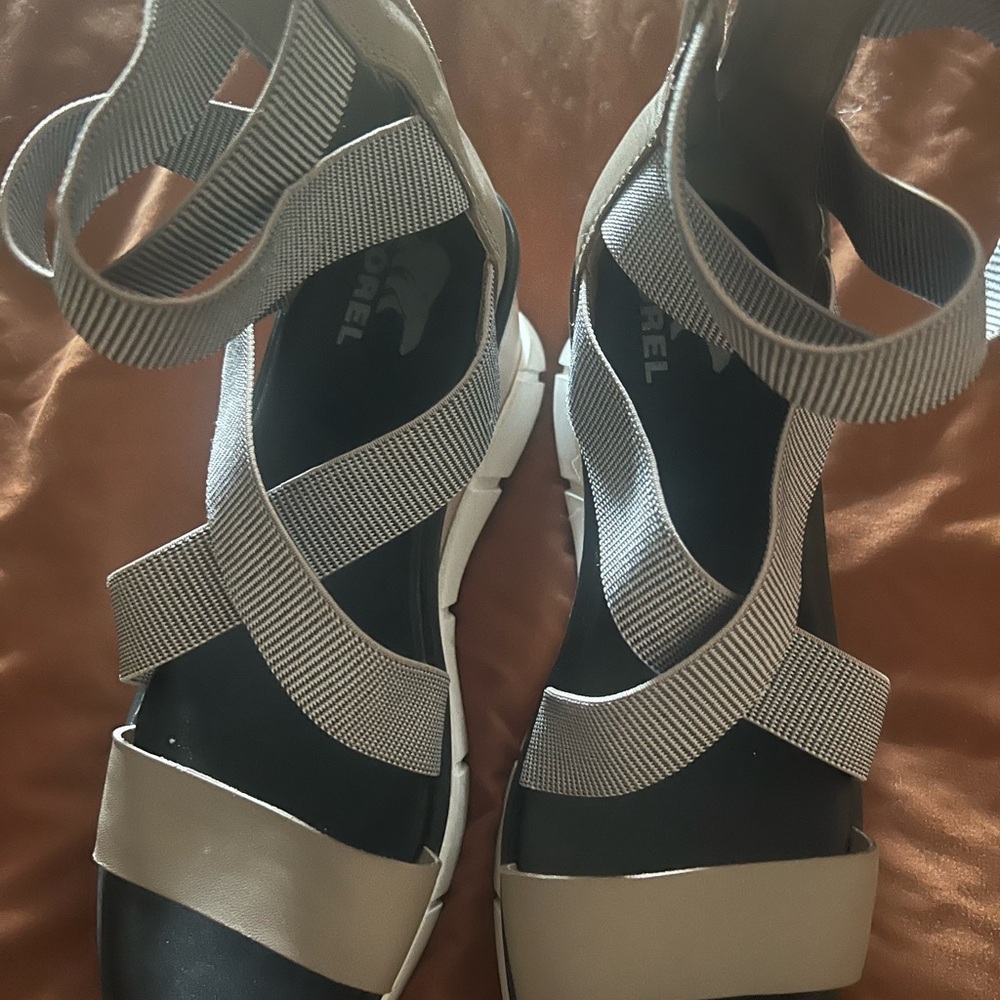 Sorel Women's Sandals - Black and Tan